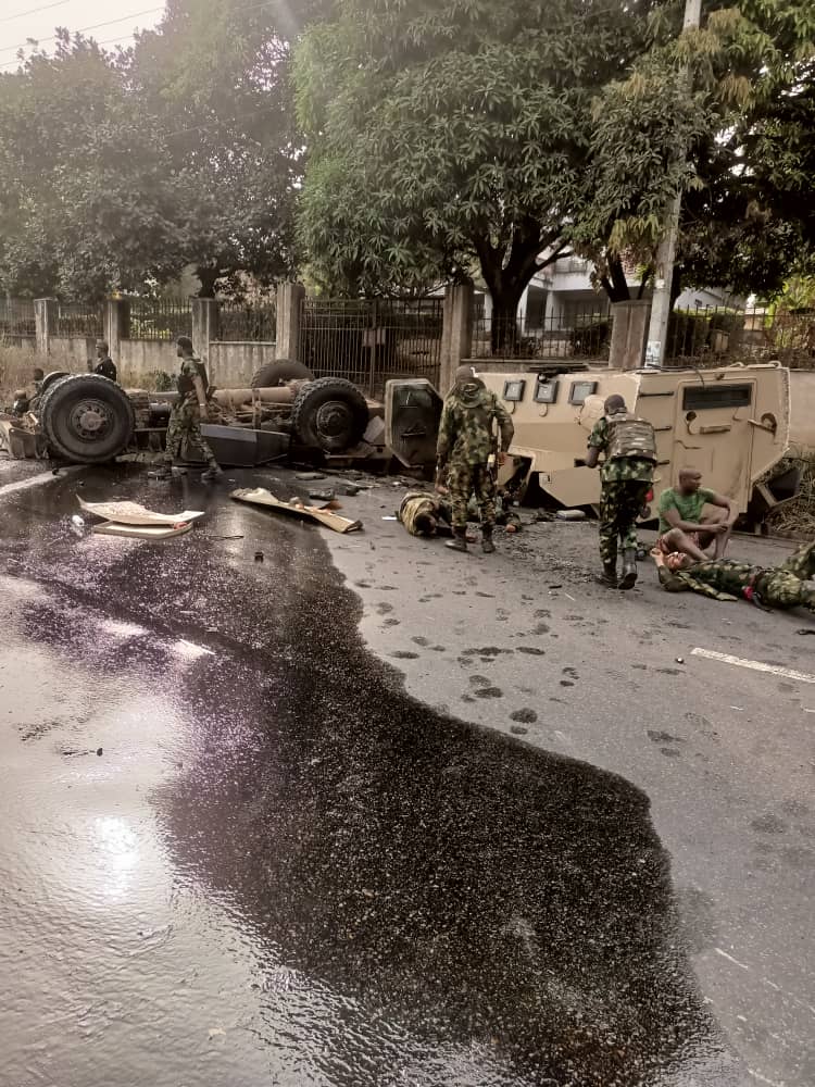 Five soldiers from 302 GS of the Nigeria Army Onitsha lost their live due MRAP failure.