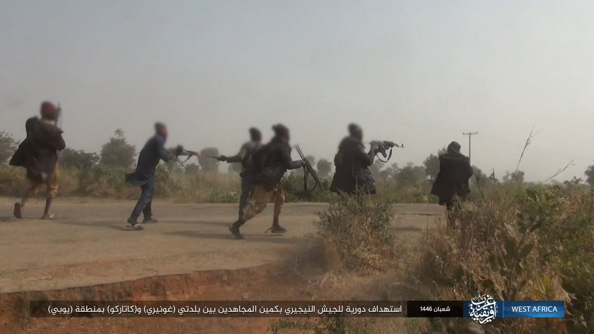 An Islamic State ambush on the Nigerian army patrol on the road Goniri-Katarko in Yobe state Nigeria