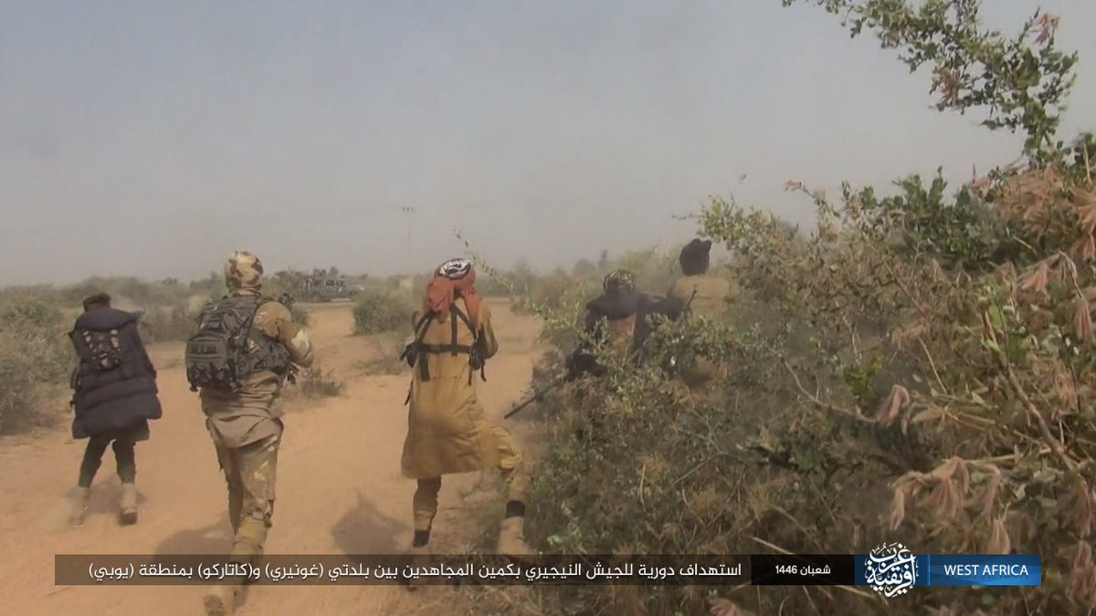 An Islamic State ambush on the Nigerian army patrol on the road Goniri-Katarko in Yobe state Nigeria