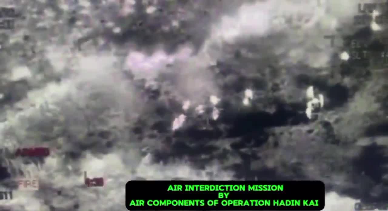 The Nigerian army released footage of the airstrikes against ISWAP militants during their failed assault against the Mallam Fatori military camp last night, according to the army over 60 militants were killed.